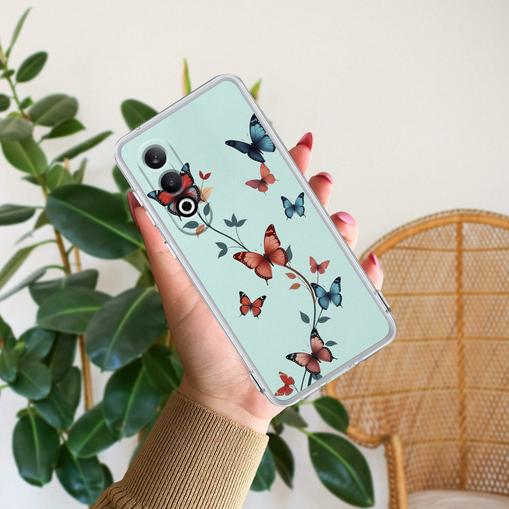 Butterfly Floral Design Anti Yellow Case For OnePlus Nord CE 4 5G