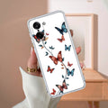 Butterfly Floral Design Transparent Silicon Case For OnePlus Nord CE5 5G