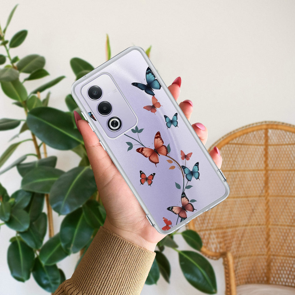Butterfly Floral Design Anti Yellow Case For Oppo A3 Pro 5G