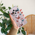 Butterfly Floral Design Transparent Silicon Case For Oppo F27 Pro Plus 5G