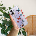Butterfly Floral Design Transparent Silicon Case For Oppo F33 5G