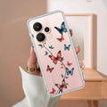 Butterfly Floral Design Transparent Silicon Case For Realme C73 5G