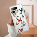 Butterfly Floral Design Transparent Silicon Case For Realme 8 4G / Realme 8 Pro