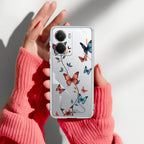 Butterfly Floral Design Anti Yelllow Case For Realme P3 5G