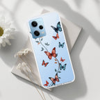 Butterfly Floral Design Transparent Silicon Case For Redmi Note 11 Pro / Redmi Note 11 Pro Plus 5G