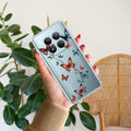 Butterfly Floral Design Transparent Silicon Case For Redmi Note 15 Pro Plus 5G
