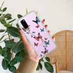 Butterfly Floral Design Transparent Silicon Case For Samsung Galaxy A13 4G