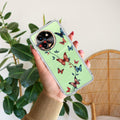 Butterfly Floral Design Transparent Silicon Case For Vivo T3X 5G