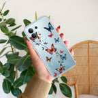 Butterfly Floral Design Transparent Silicon Case For Vivo T4x 5G