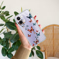 Butterfly Floral Design Transparent Silicon Case For Vivo T5X 5G