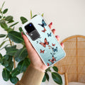 Butterfly Floral Design Transparent Silicon Case For Vivo V30 Pro 5G