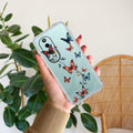 Butterfly Floral Design Transparent Silicon Case For Vivo T3 Ultra