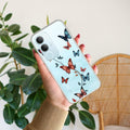 Butterfly Floral Design Transparent Silicon Case For Vivo Y29 5G