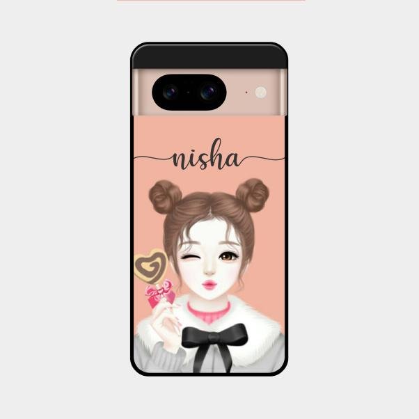 Candy Wink Customize Glass Case Cover For Google Pixel 8 5G
