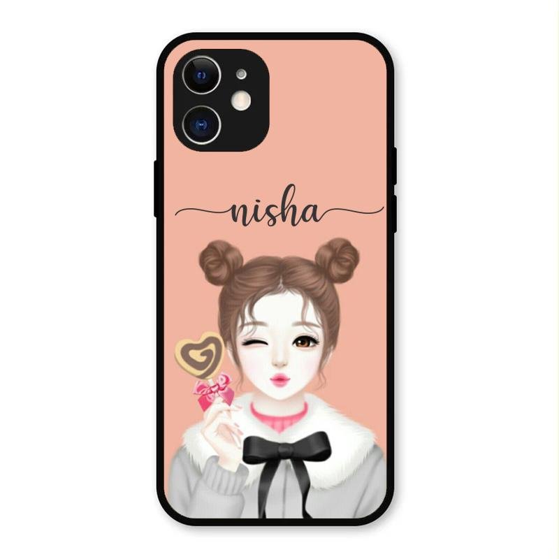 Candy Wink Customize Glass Case Cover For iPhone 12