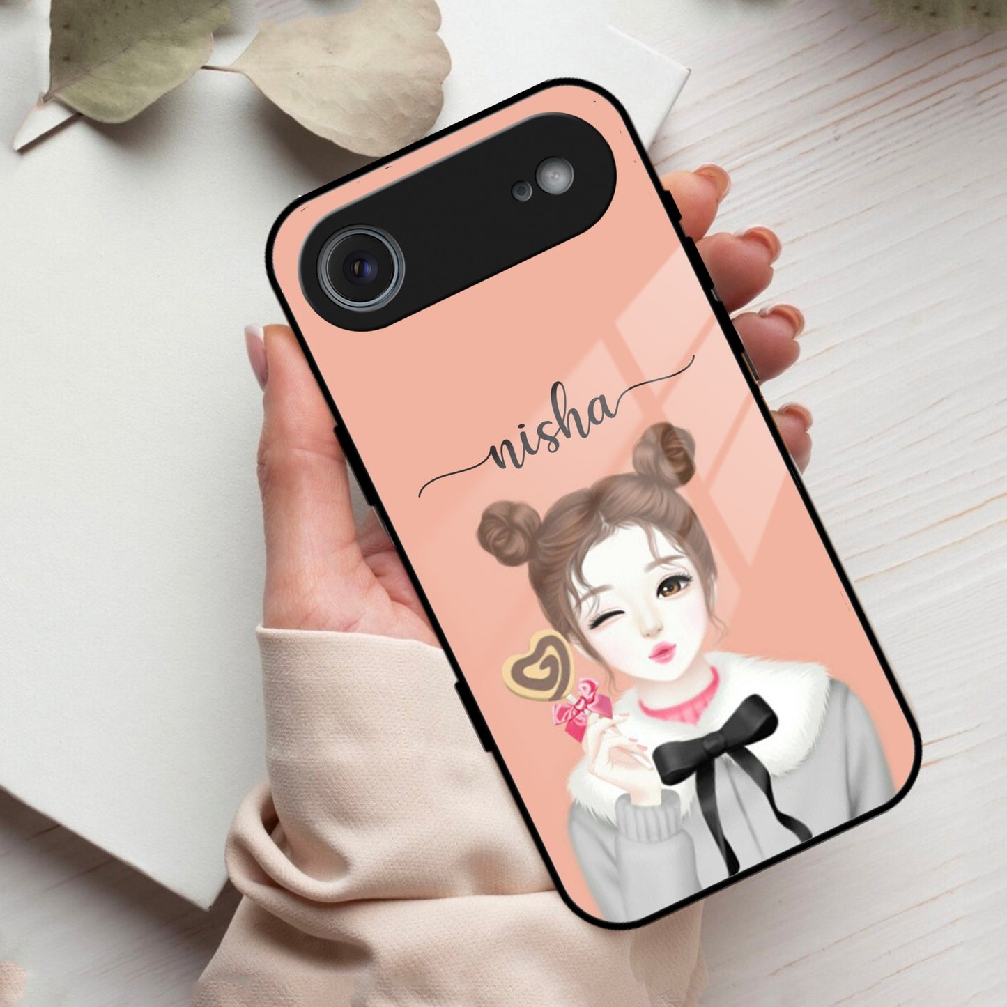 Candy Wink Customize Glass Case Cover For iPhone