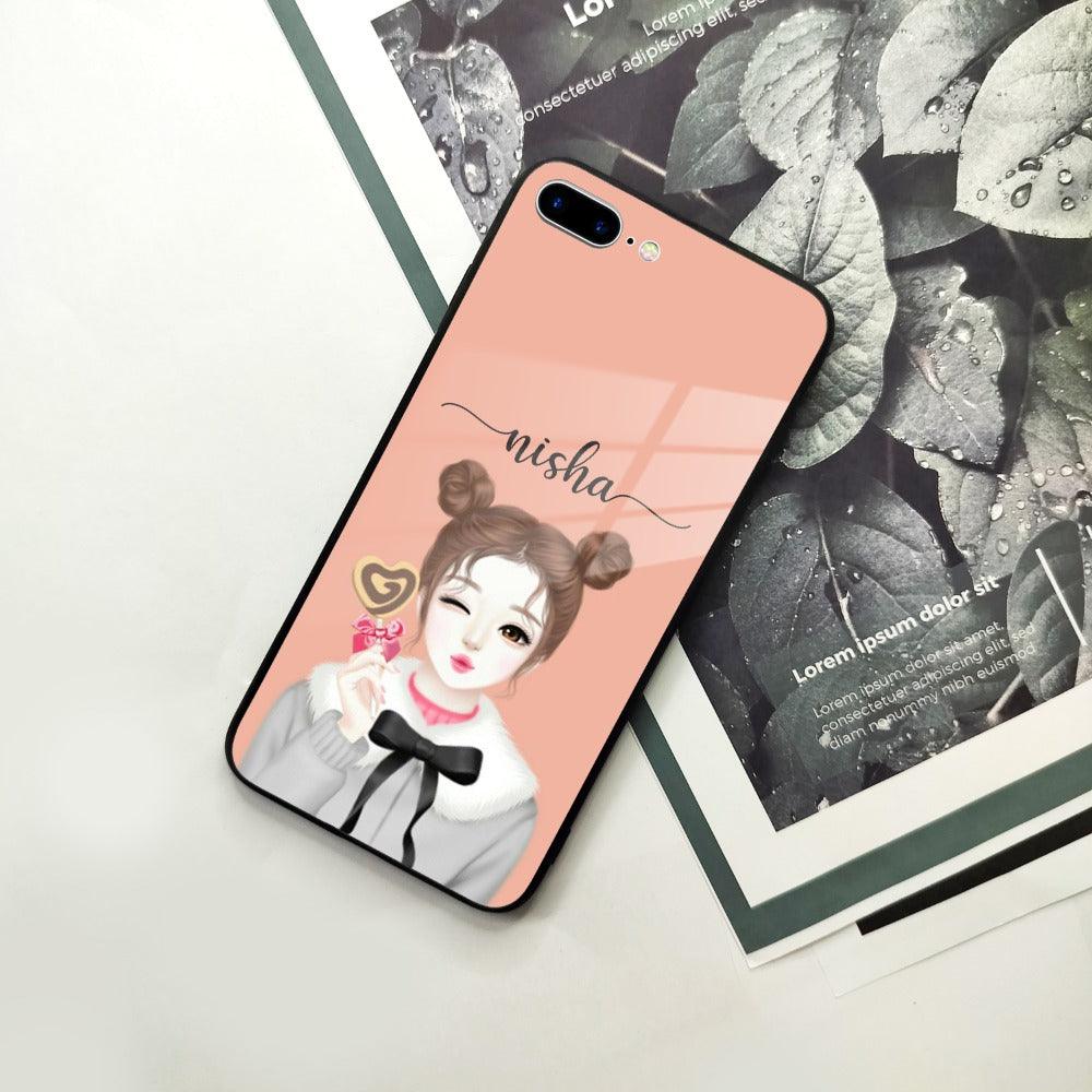 Candy Wink Customize Glass Case Cover For iPhone