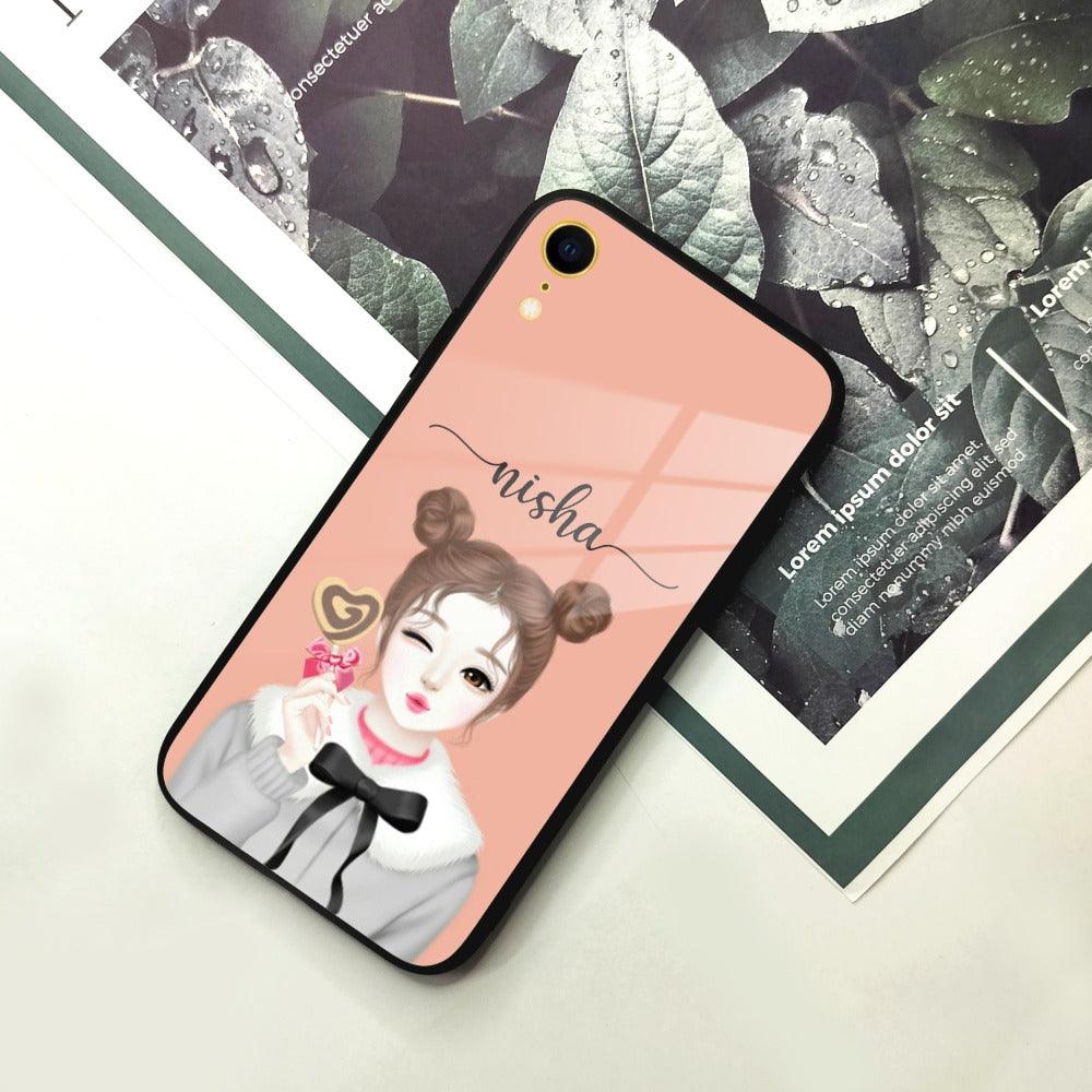 Candy Wink Customize Glass Case Cover For iPhone