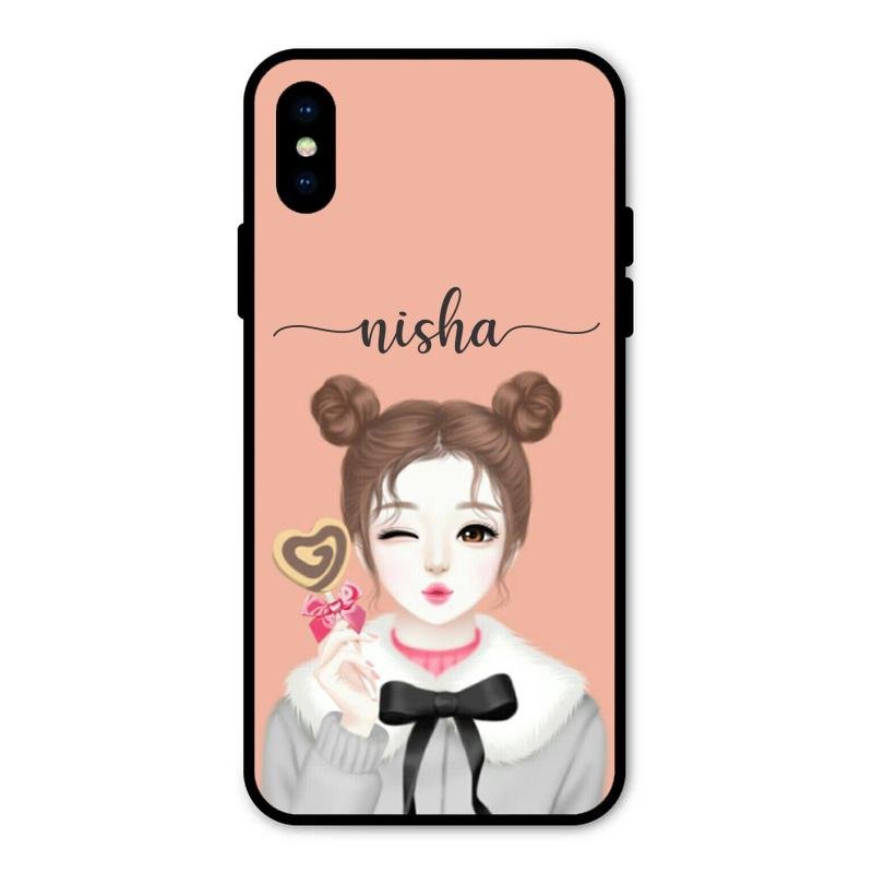 Candy Wink Customize Glass Case Cover For iPhone XS