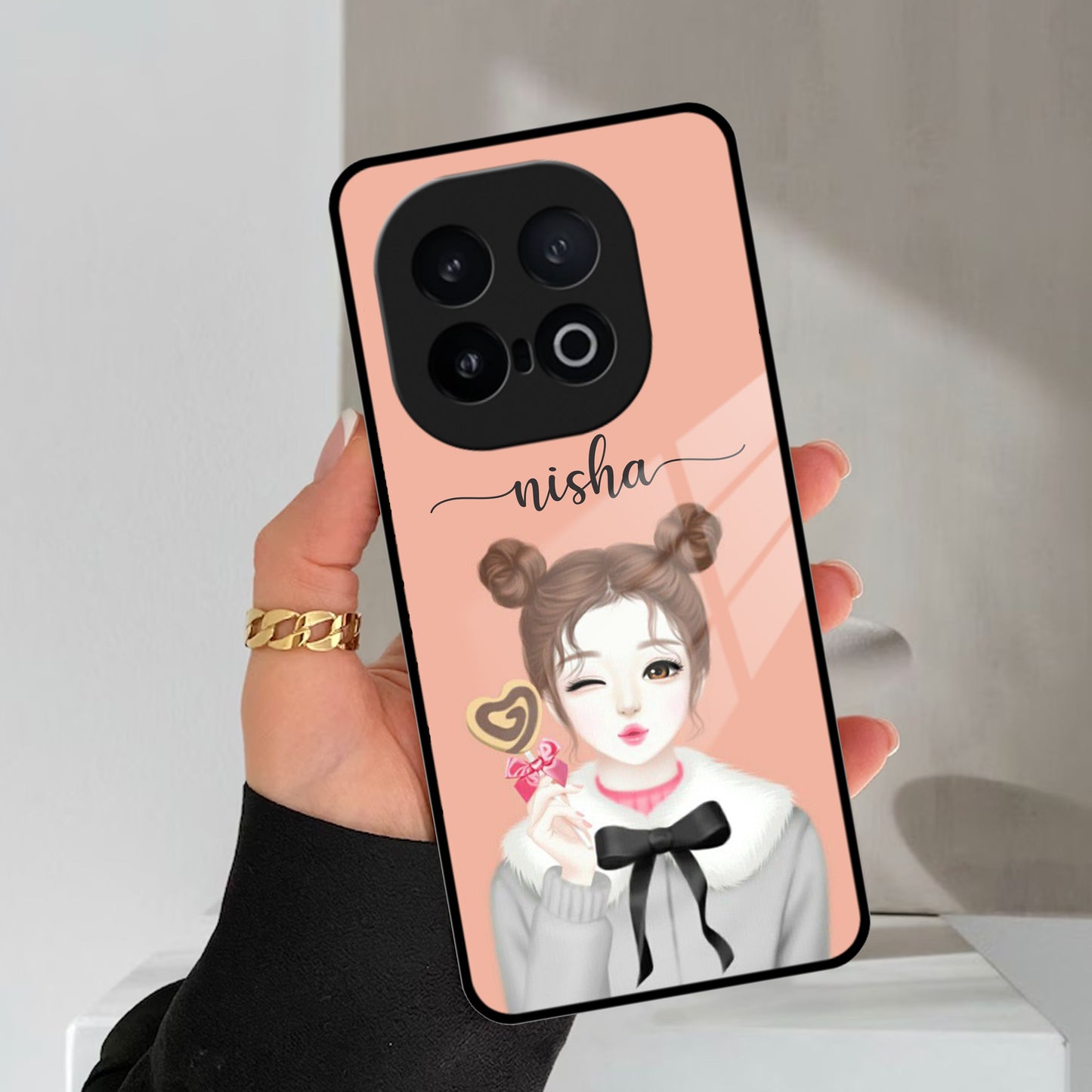 Candy Wink Customize Glass Case Cover For iQOO
