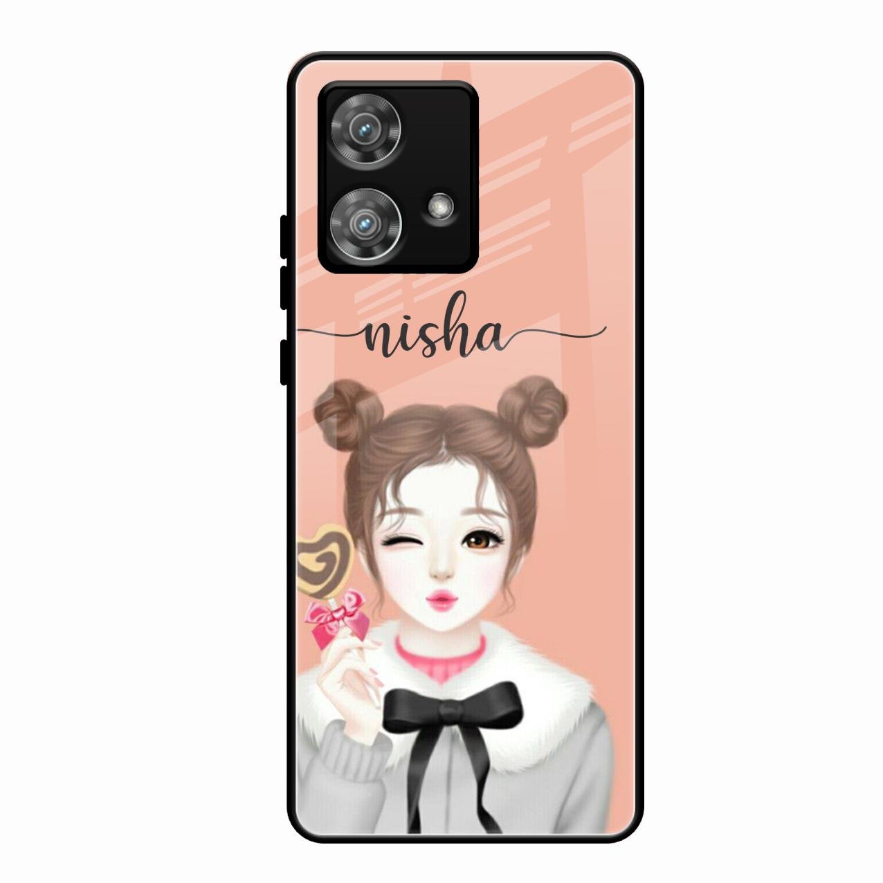Candy Wink Customize Glass Case Cover For Motorola Edge 40 5G