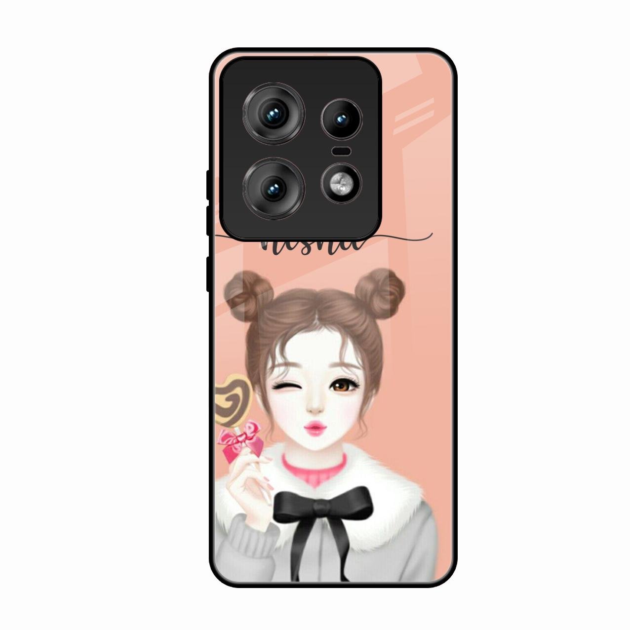 Candy Wink Customize Glass Case Cover For Motorola Edge 50 Pro