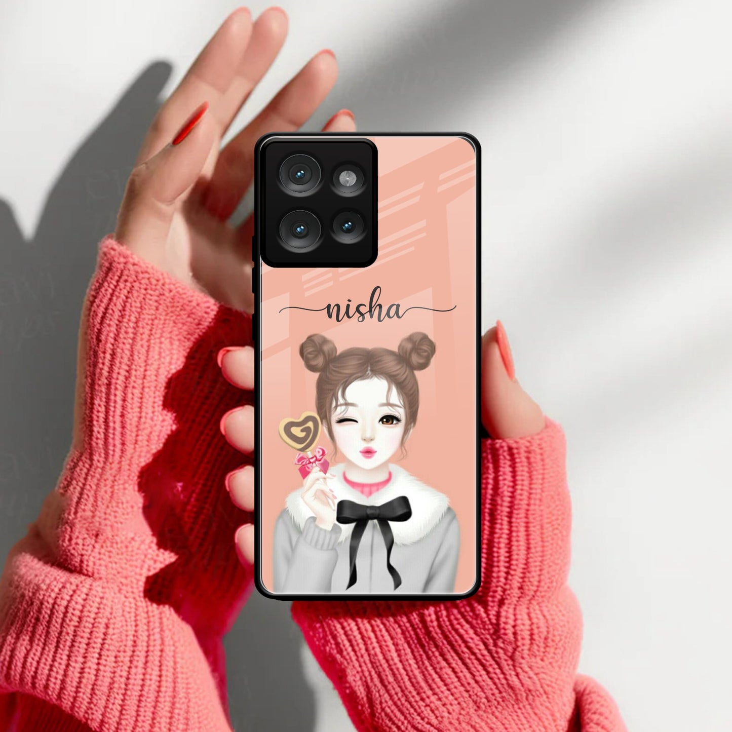 Candy Wink Customize Glass Case Cover For Motorola