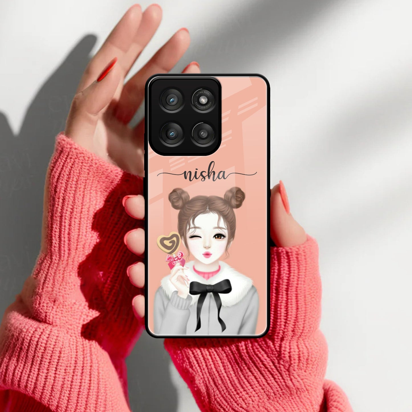 Candy Wink Customize Glass Case Cover For Motorola