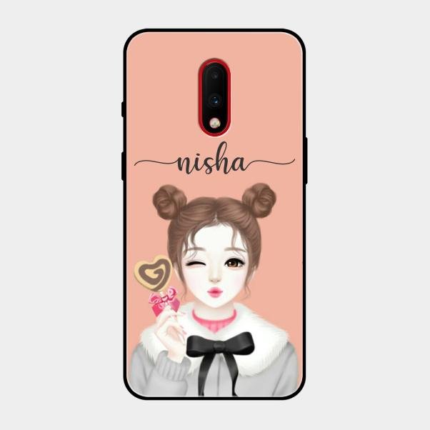 Candy Wink Customize Glass Case Cover For Oneplus 7