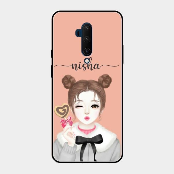 Candy Wink Customize Glass Case Cover For Oneplus 7T Pro