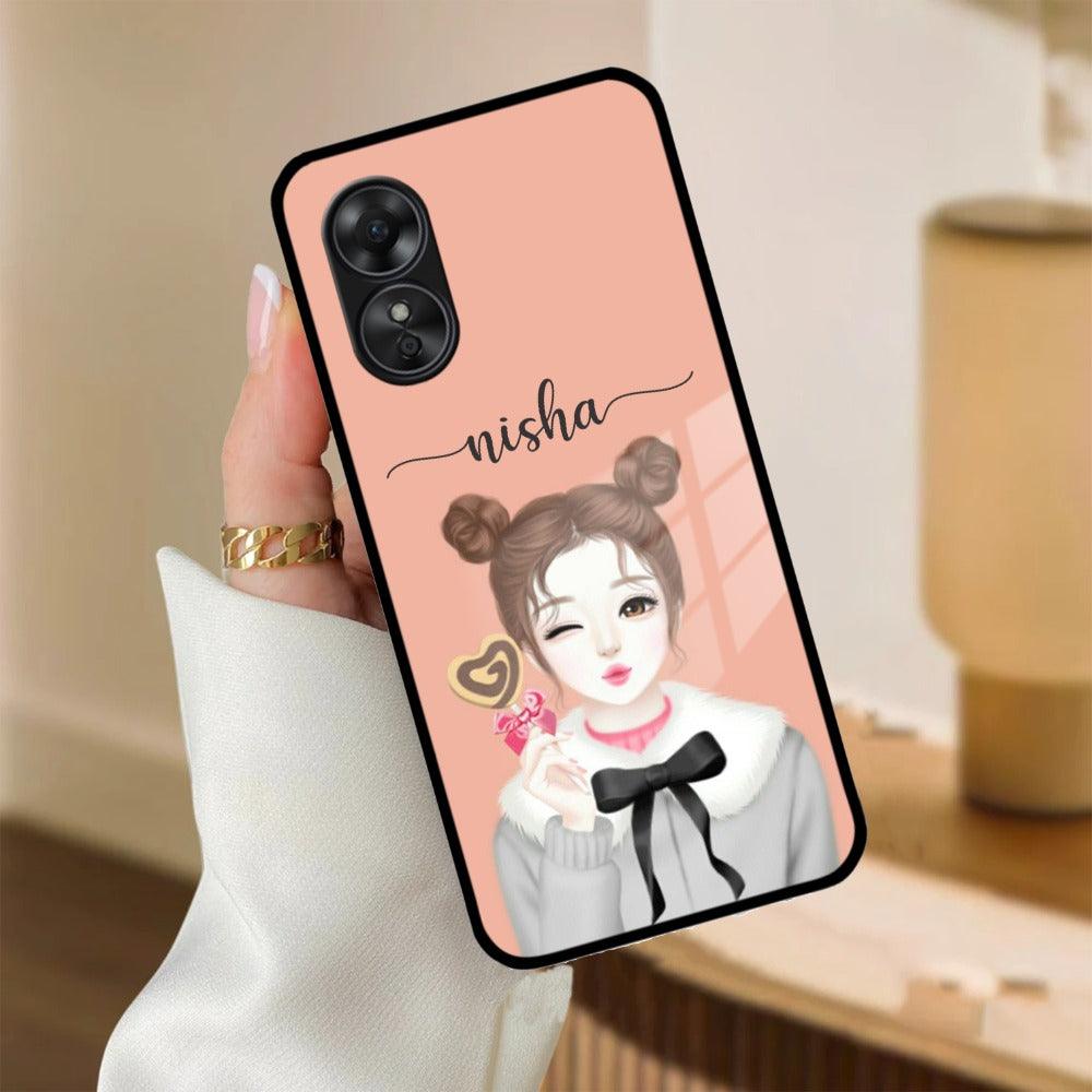 Candy Wink Customize Glass Case Cover For Oppo