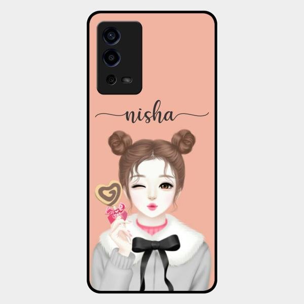 Candy Wink Customize Glass Case Cover For Oppo A55