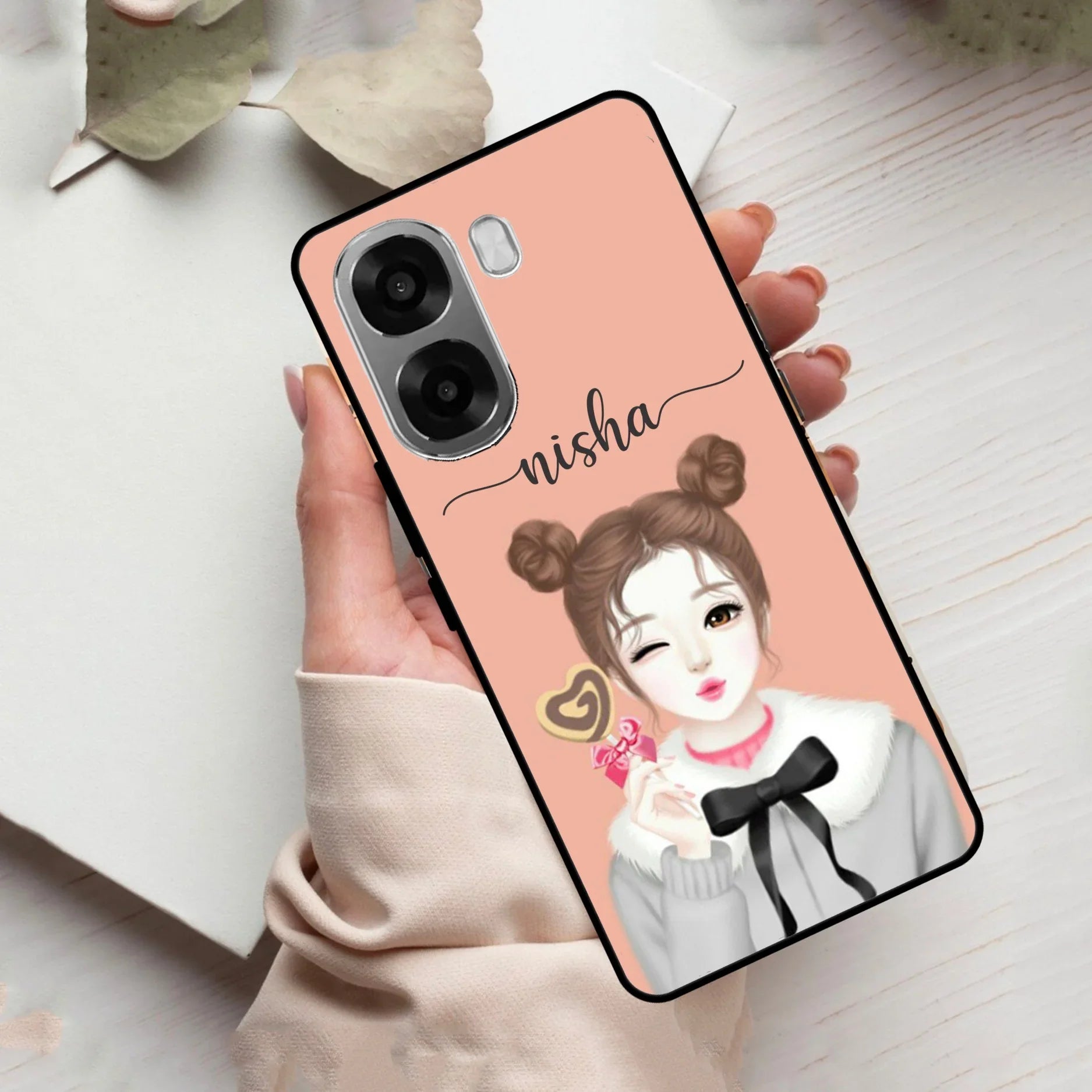 Candy Wink Customize Glass Case Cover For Oppo