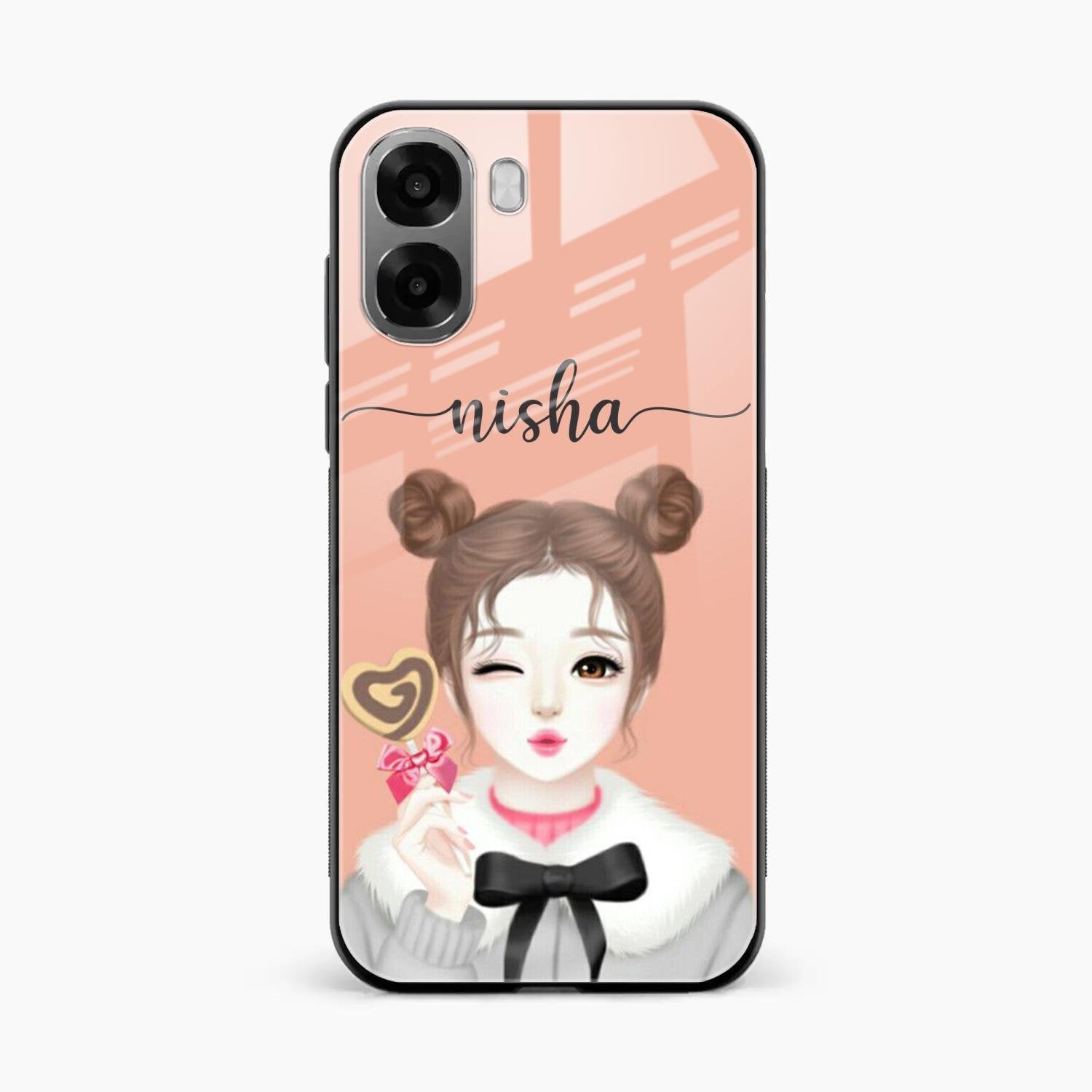 Candy Wink Customize Glass Case Cover For Oppo A6X 5G