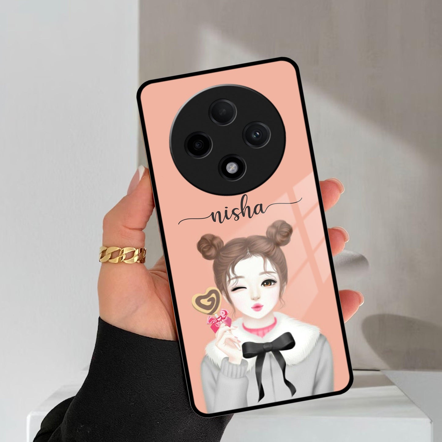 Candy Wink Customize Glass Case Cover For Oppo