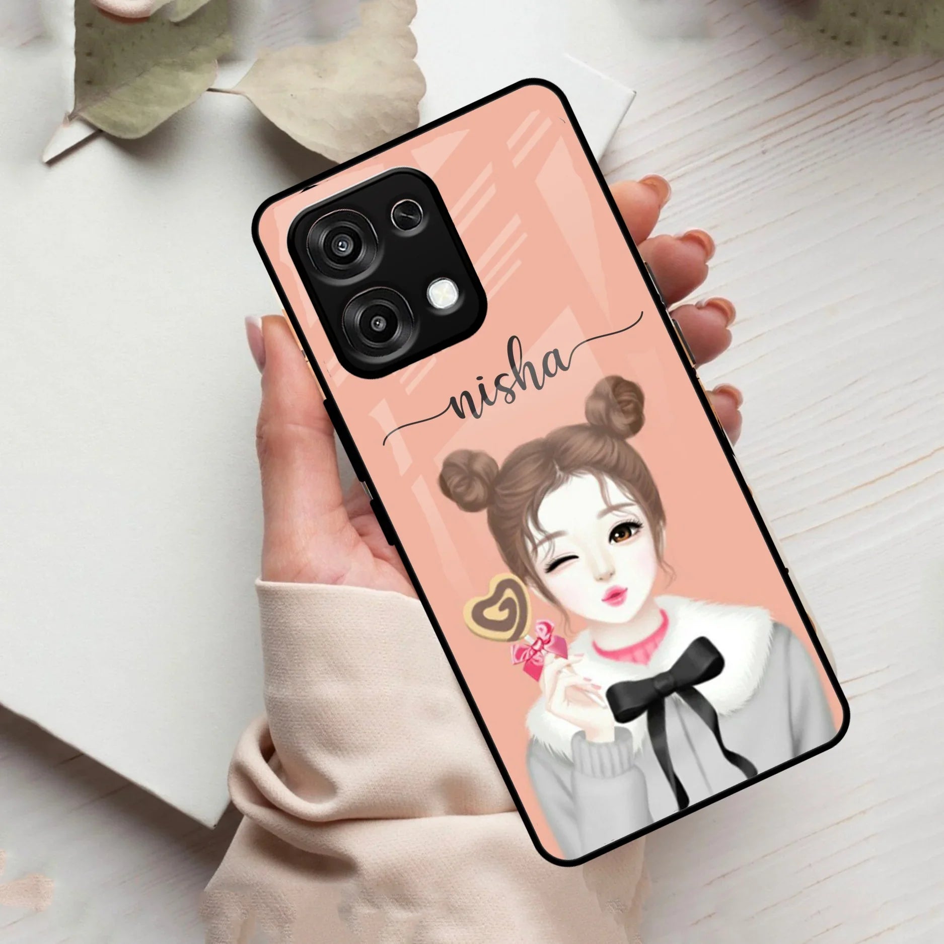 Candy Wink Customize Glass Case Cover For Oppo