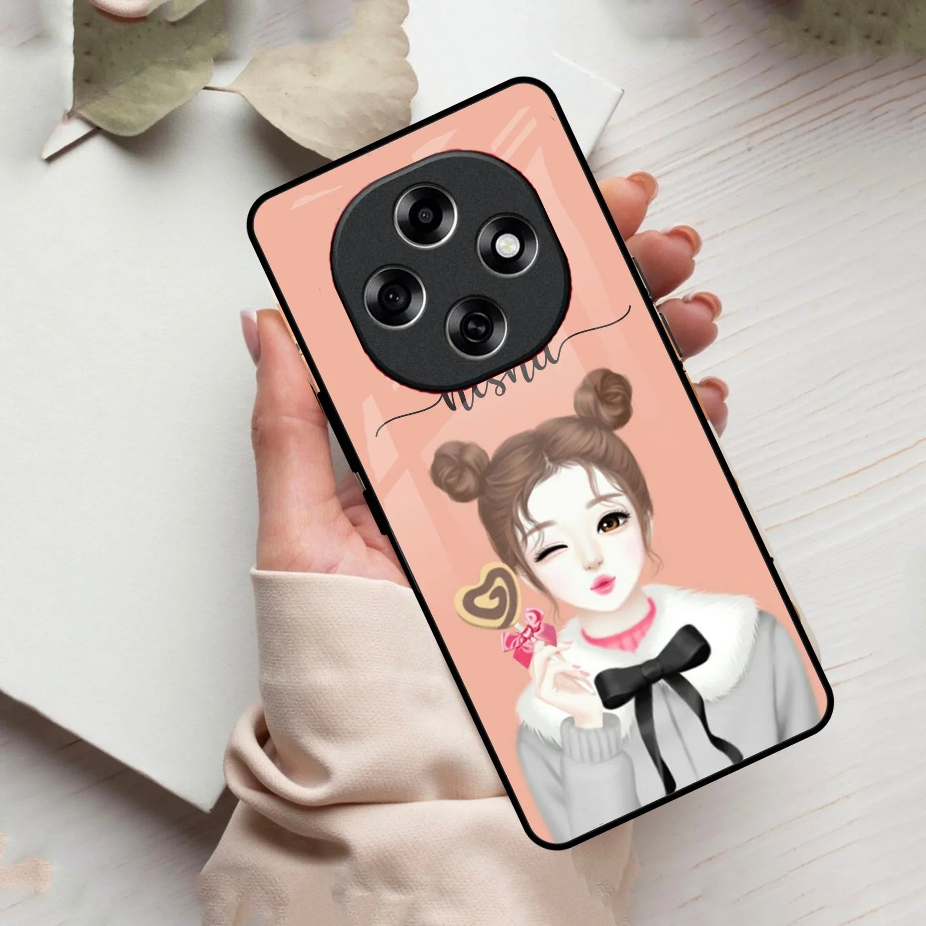 Candy Wink Customize Glass Case Cover For Oppo