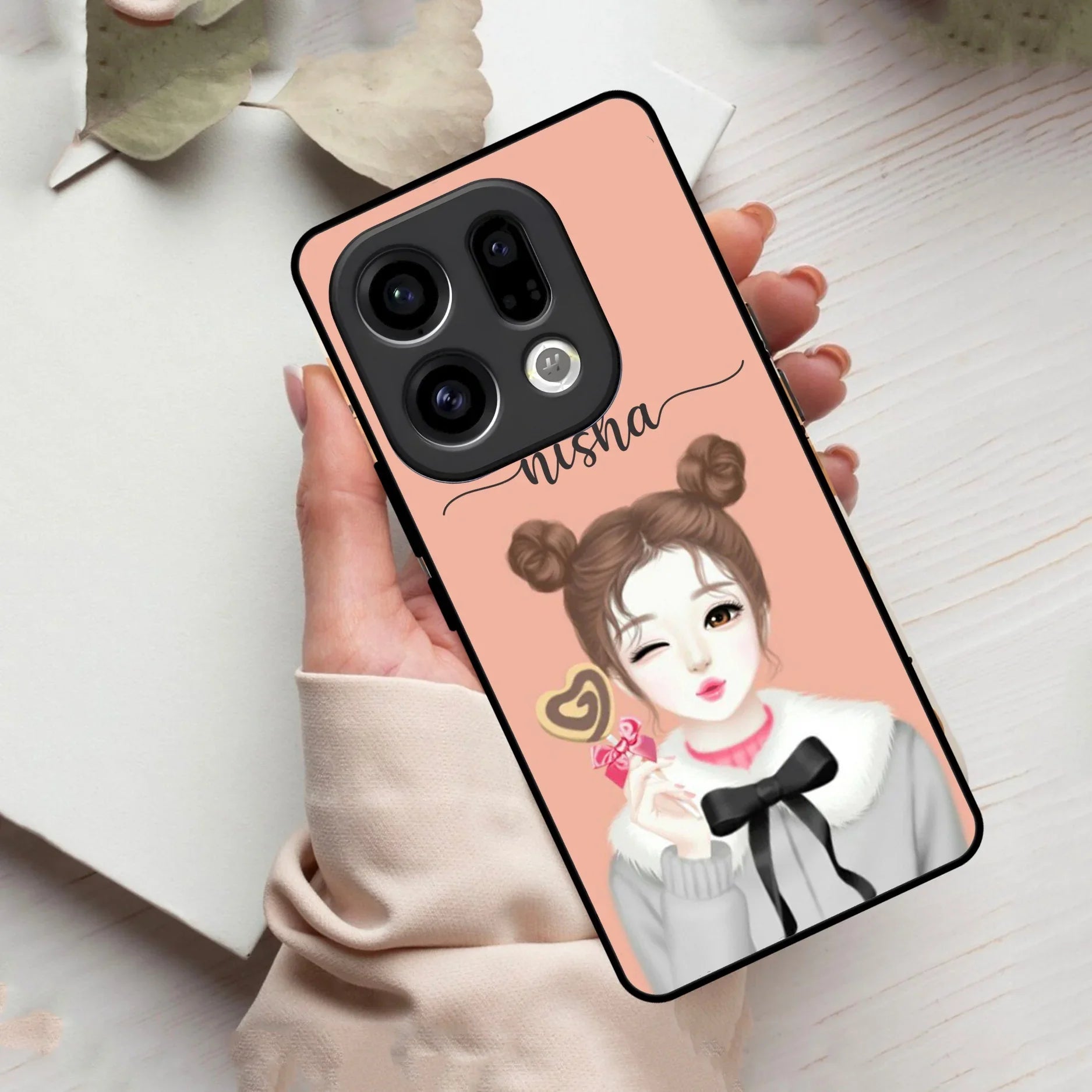 Candy Wink Customize Glass Case Cover For Oppo