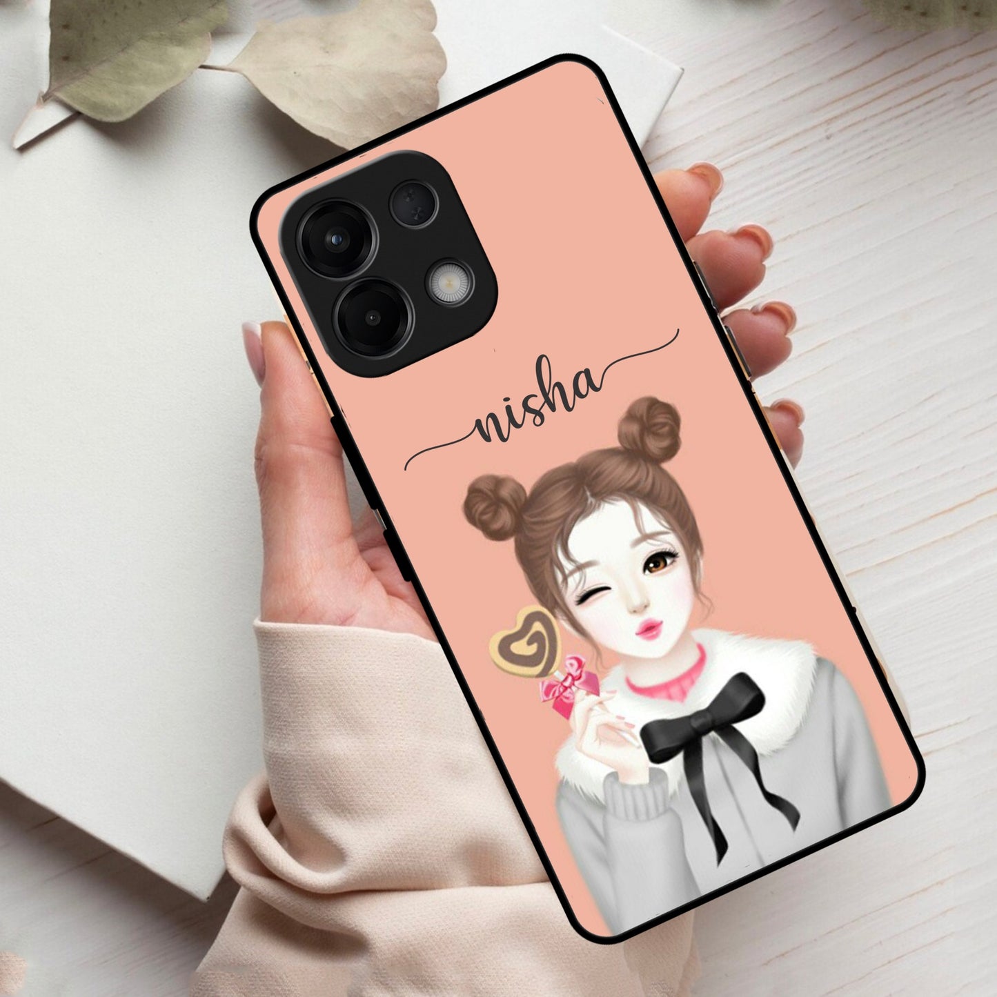 Candy Wink Customize Glass Case Cover For Oppo
