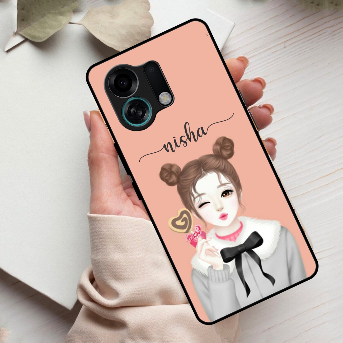 Candy Wink Customize Glass Case Cover For Oppo