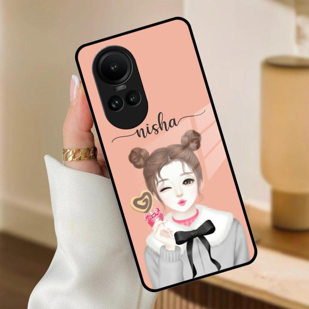 Candy Wink Customize Glass Case Cover For Oppo