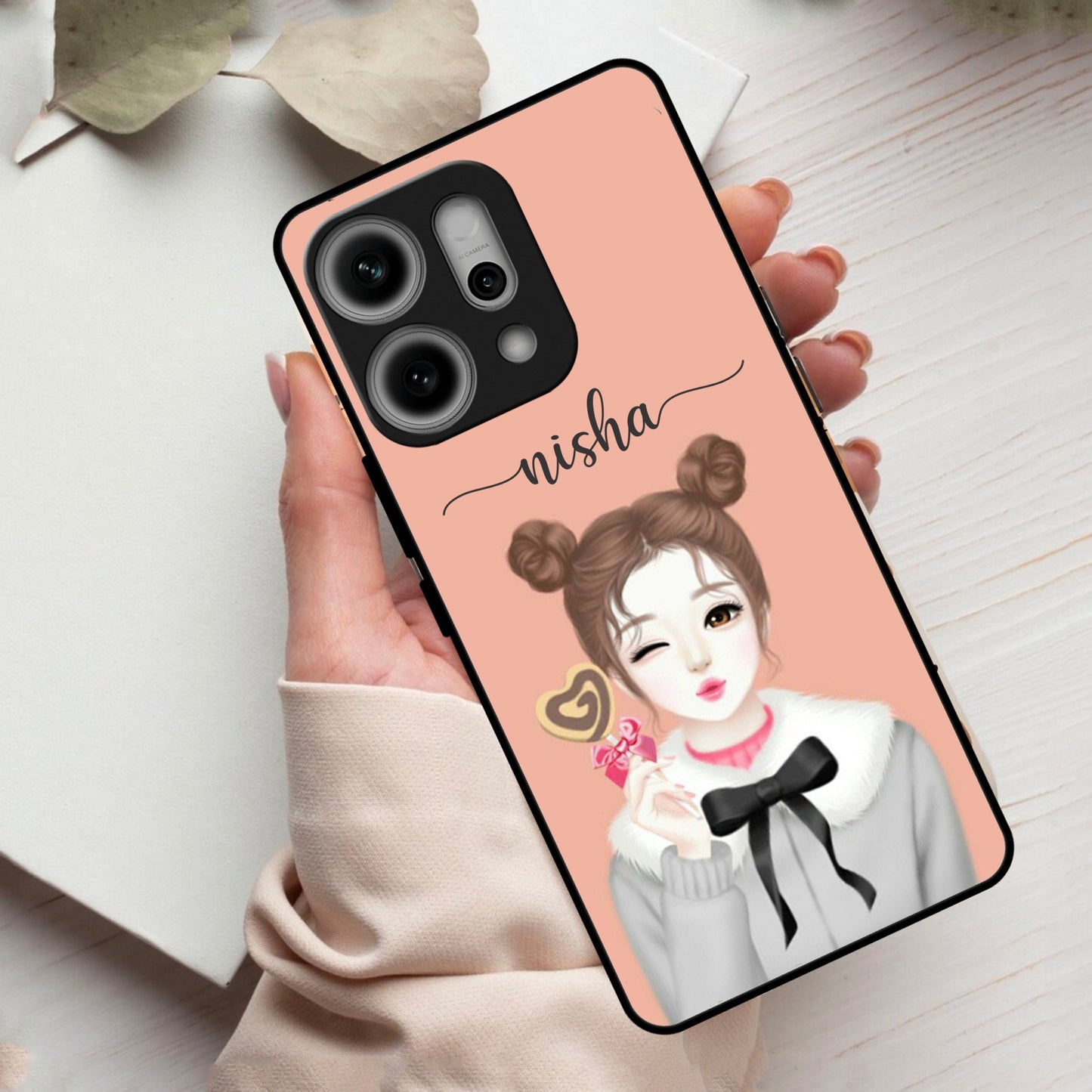Candy Wink Customize Glass Case Cover For Oppo