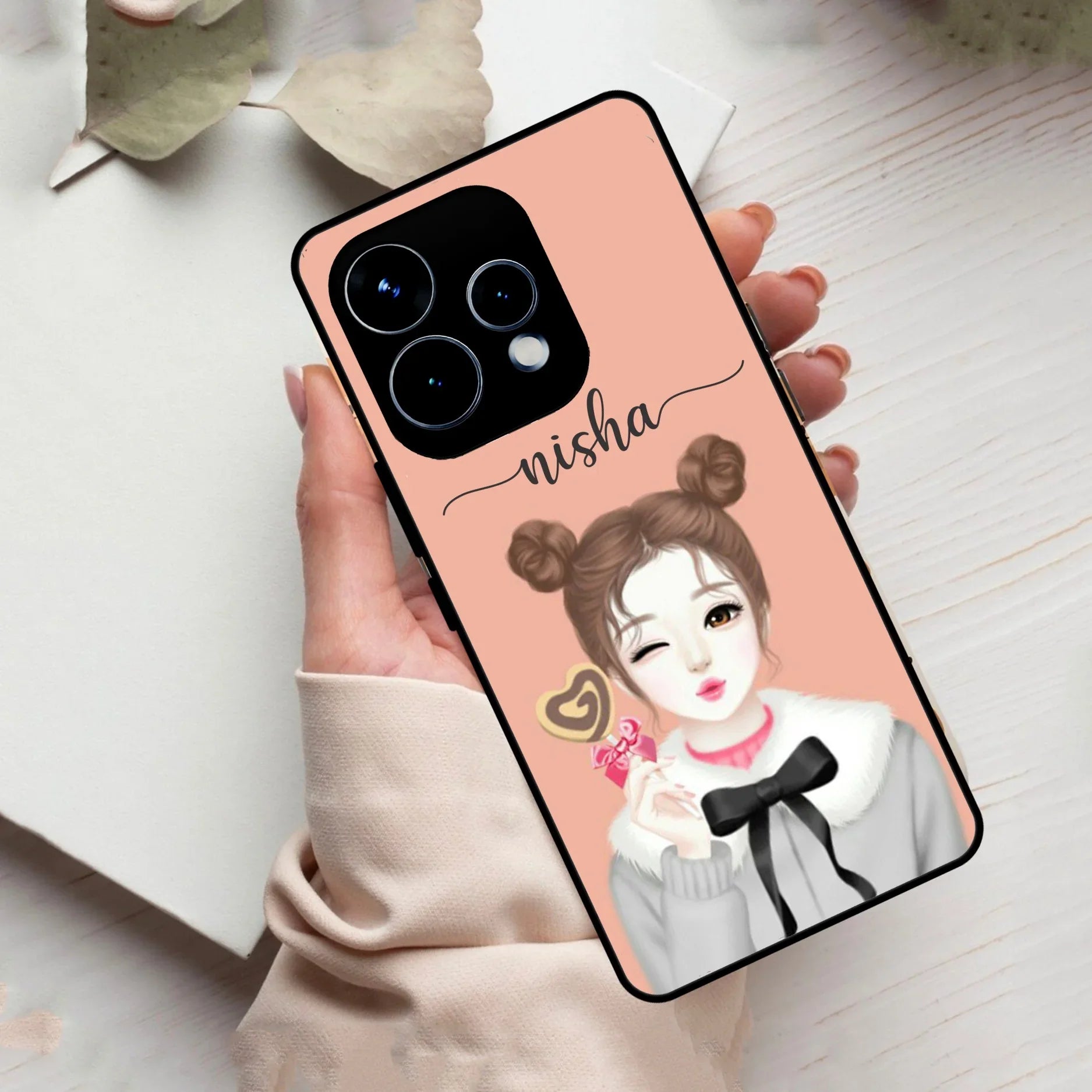Candy Wink Customize Glass Case Cover For Oppo