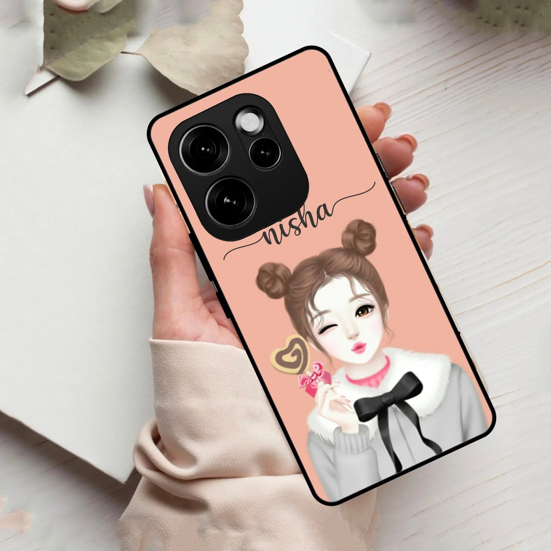 Candy Wink Customize Glass Case Cover For Oppo