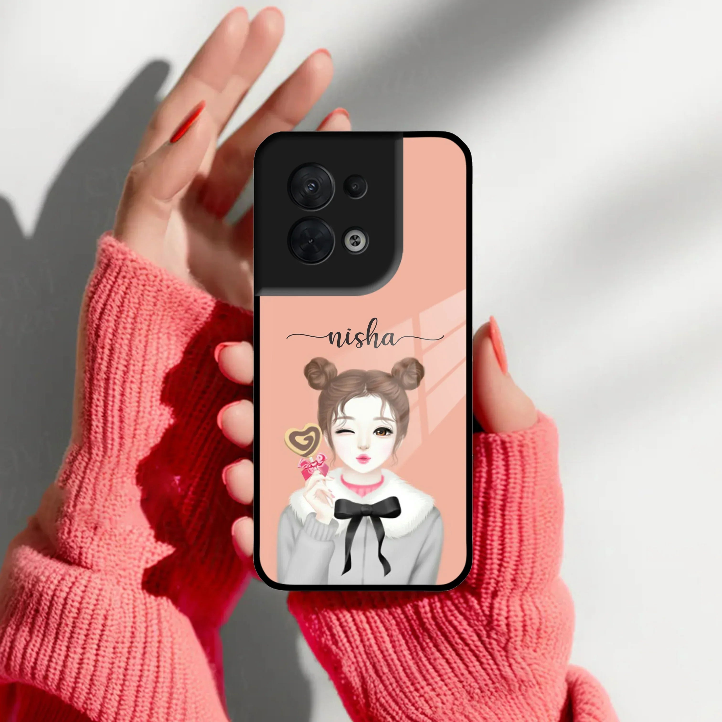 Candy Wink Customize Glass Case Cover For Oppo - ShopOnCliQ