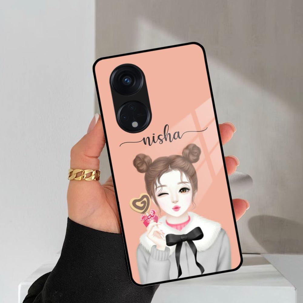 Candy Wink Customize Glass Case Cover For Oppo