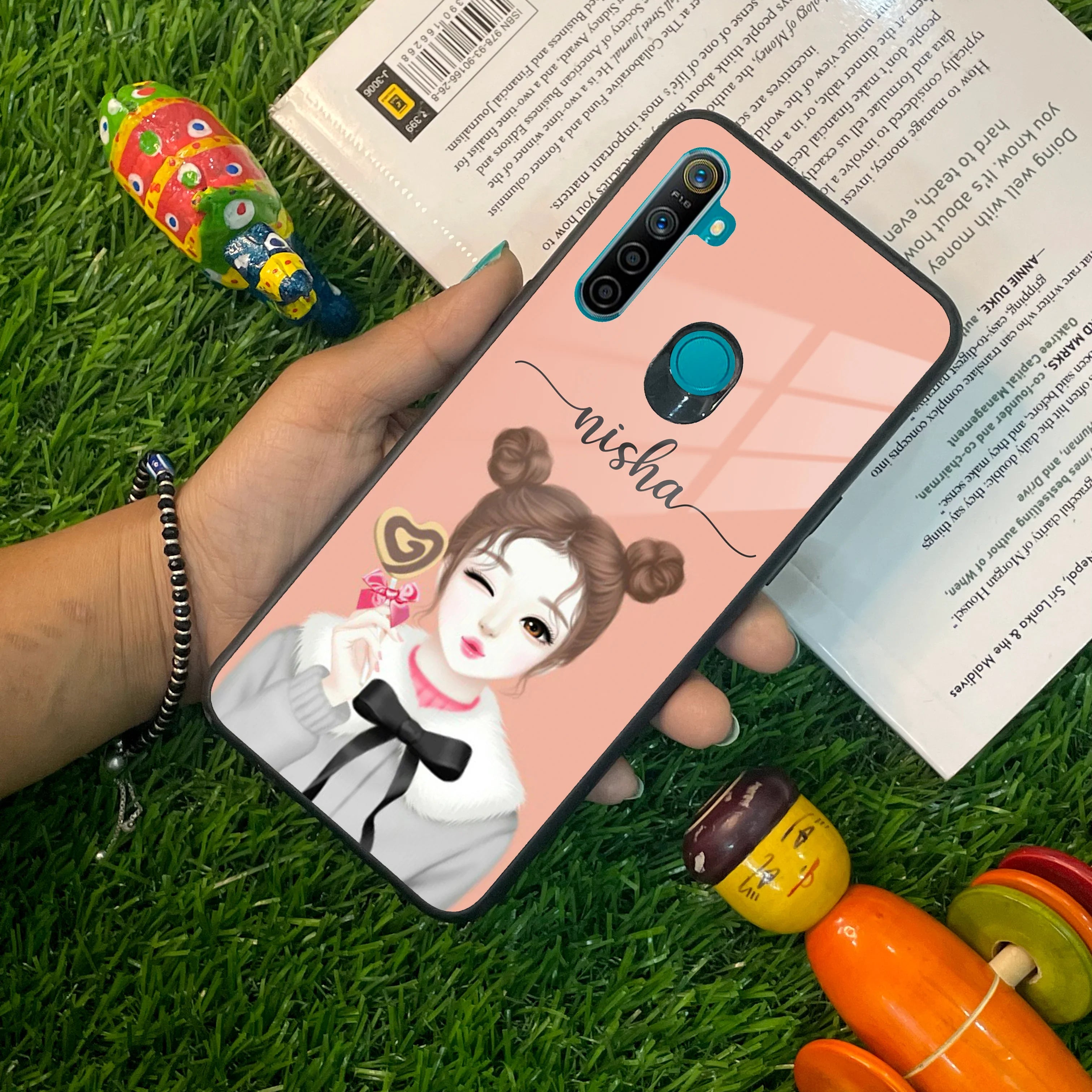 Candy Wink Customize Glass Case Cover For Realme/Narzo - ShopOnCliQ