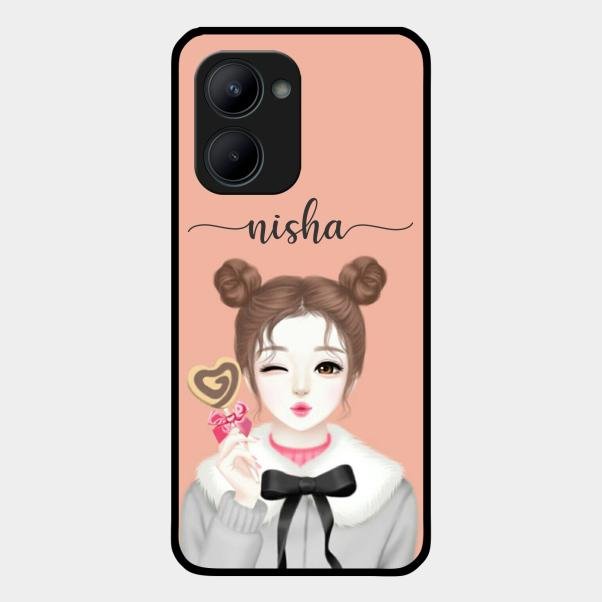 Candy Wink Customize Glass Case Cover For Realme C33 2023
