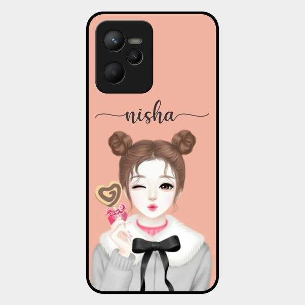 Candy Wink Customize Glass Case Cover For Realme C35