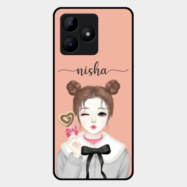 Candy Wink Customize Glass Case Cover For Realme C53